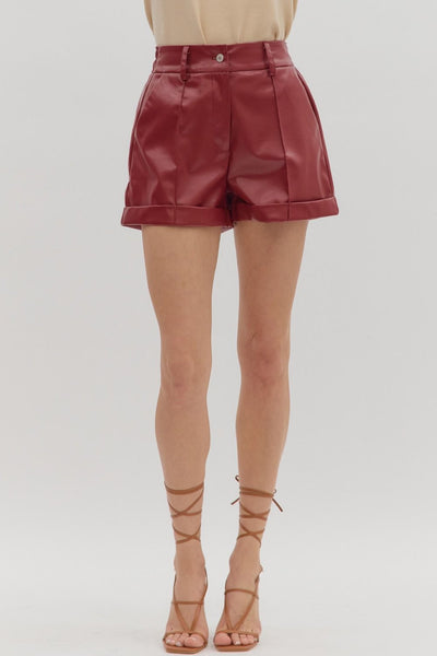 Jane Faux Leather Shorts