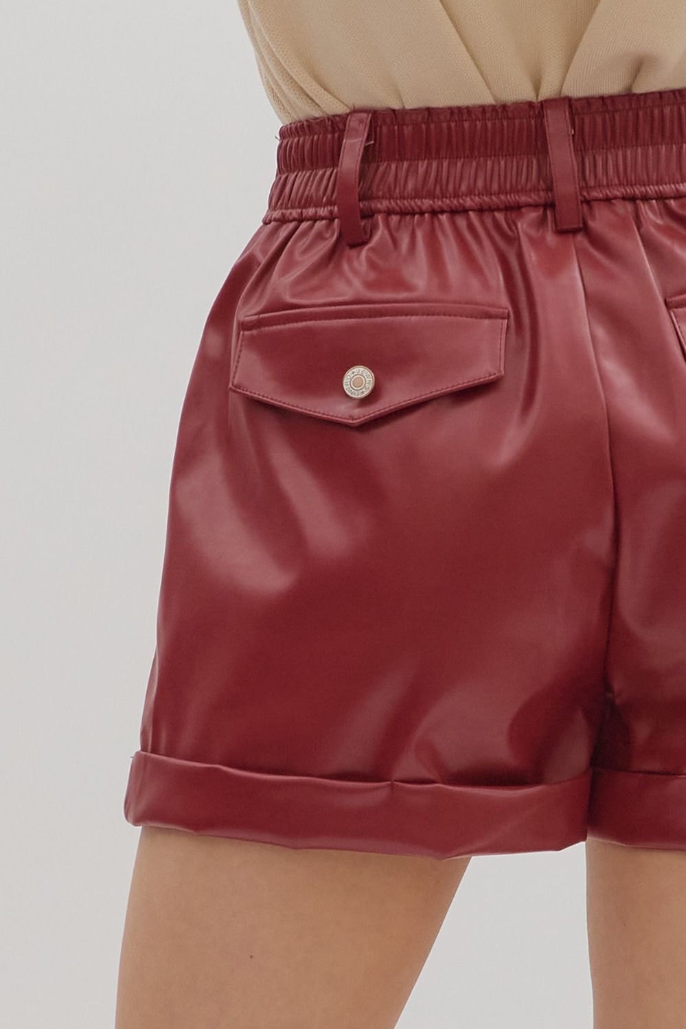 Jane Faux Leather Shorts