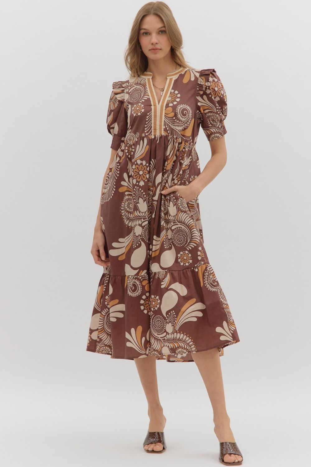 Paige Paisley Print Dress