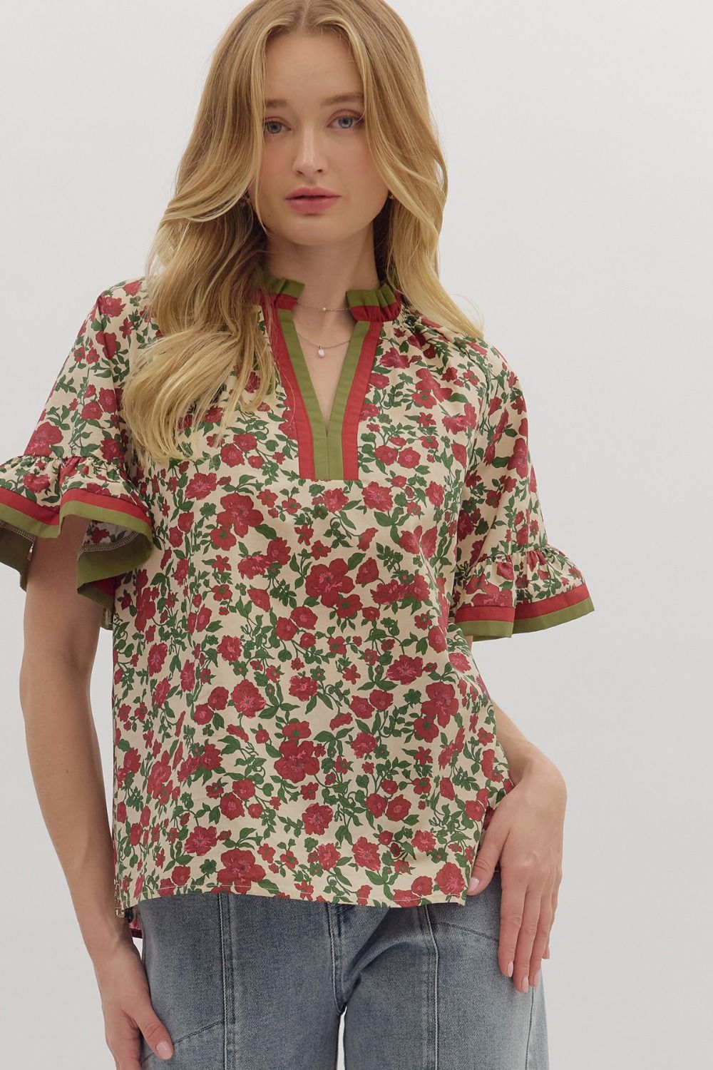 Gemma Flutter Sleeve Top