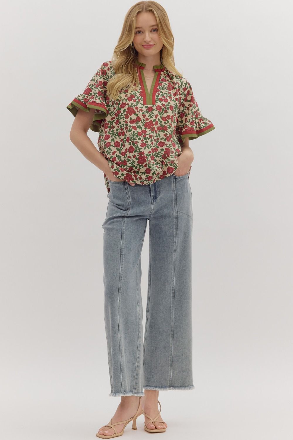 Gemma Flutter Sleeve Top