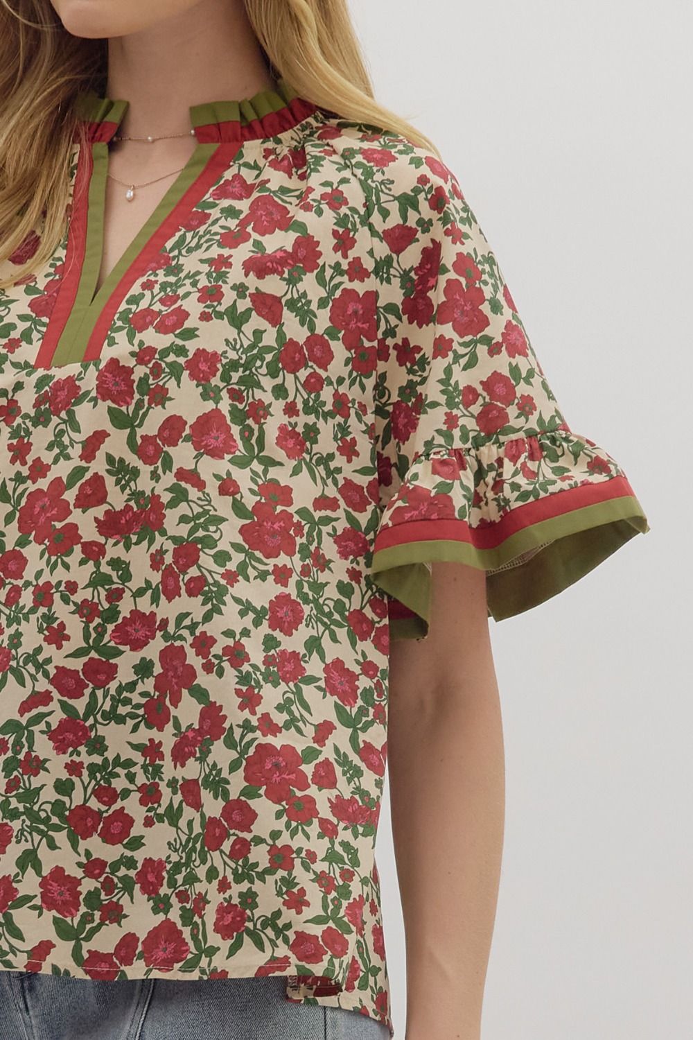 Gemma Flutter Sleeve Top