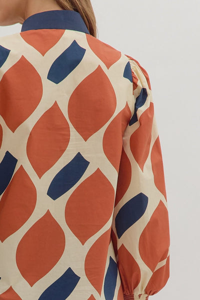 Ollie Geometric Print Top