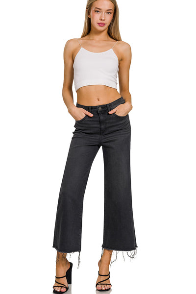 Avery Cropped Frayed Pants