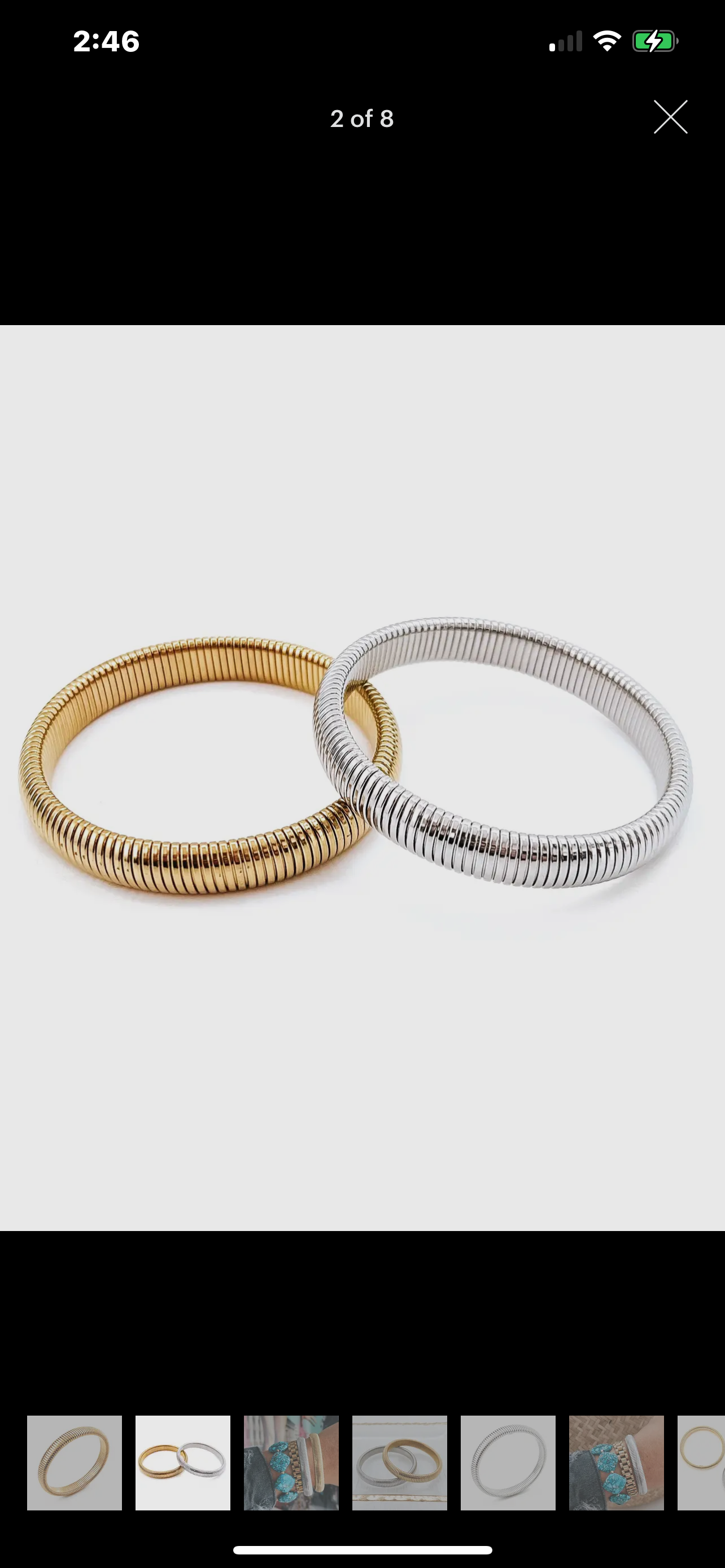 Baia Thin Coil Bangle Gold