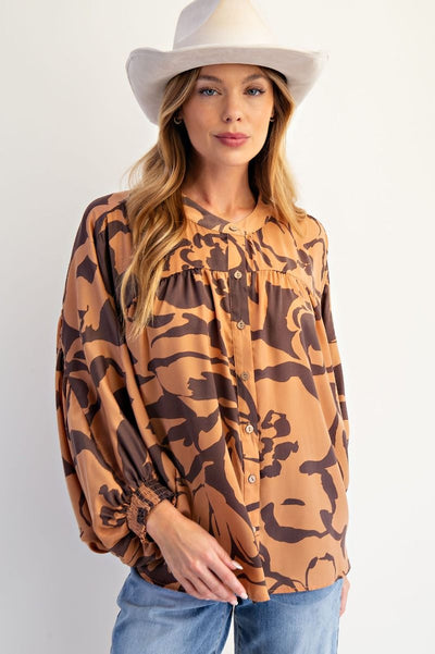 Rae Satin Button Down