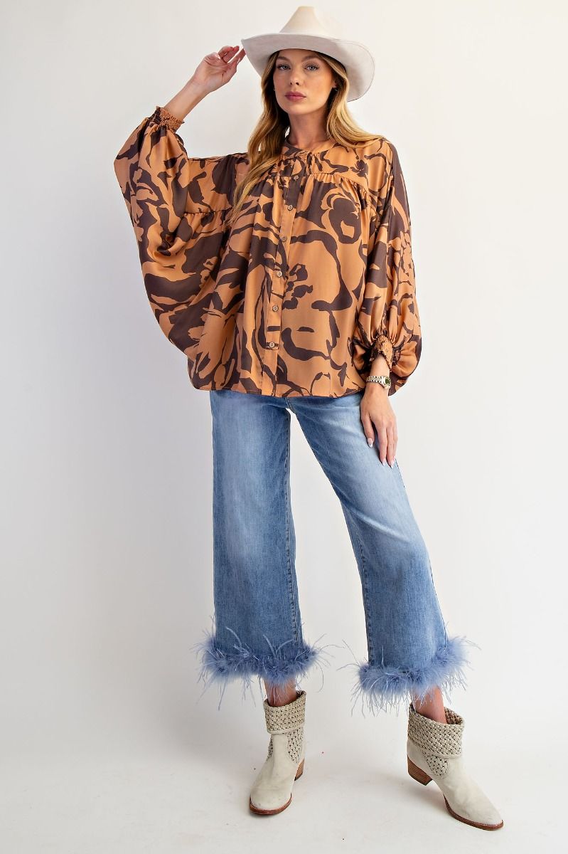 Rae Satin Button Down