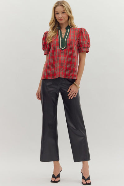 Tammie Plaid Top