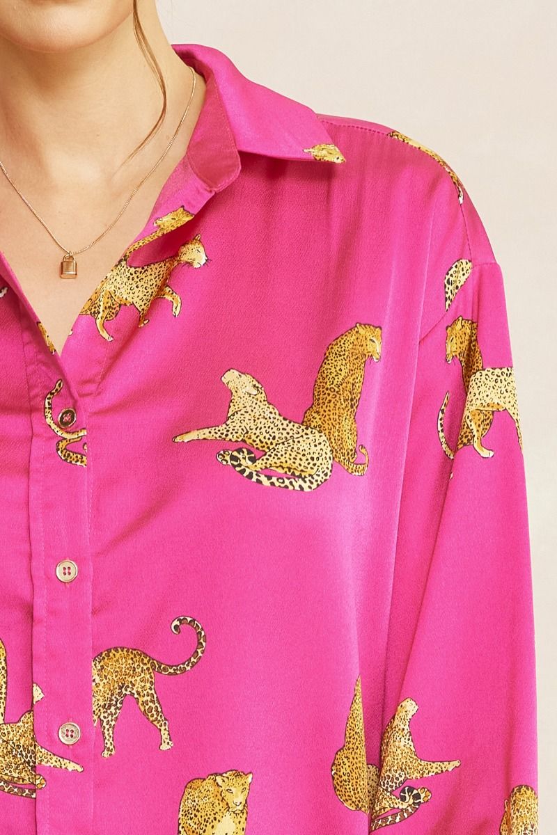 Wesley Button Down Satin Top