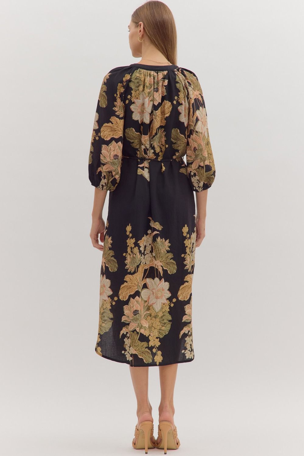 Finn 2 Floral Belted Midi Dress