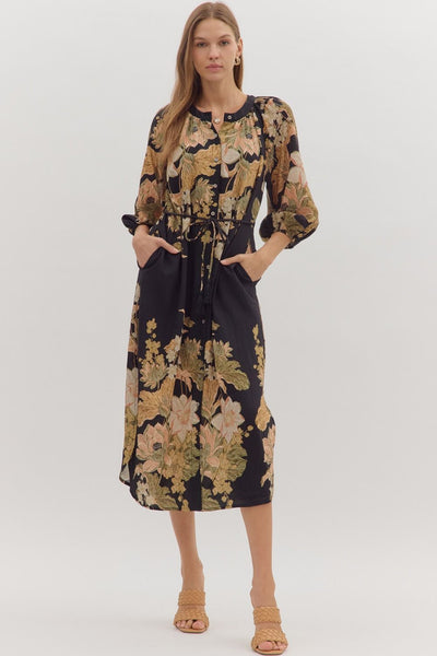 Finn 2 Floral Belted Midi Dress