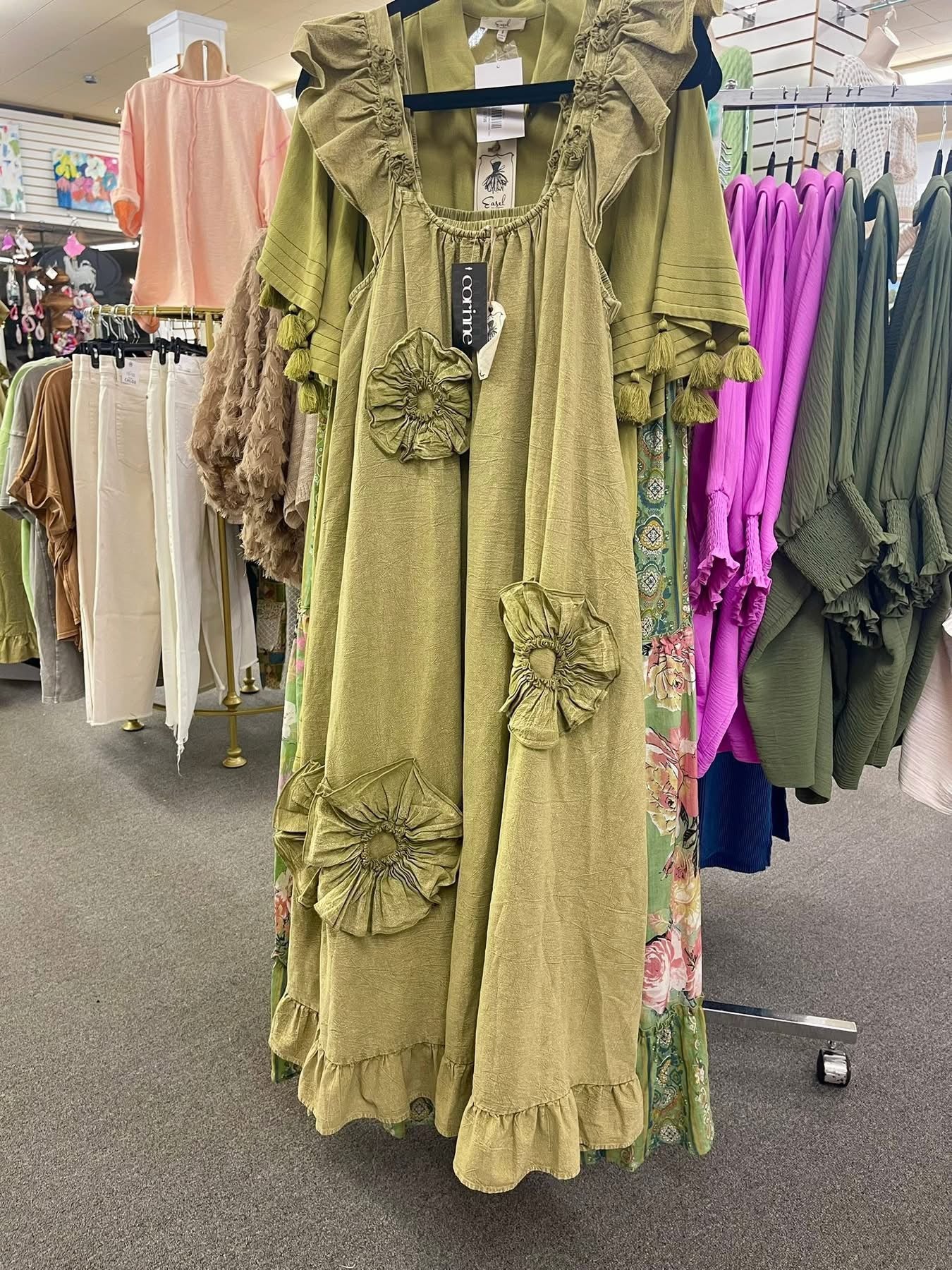 Cori Floral Appliqué Dress