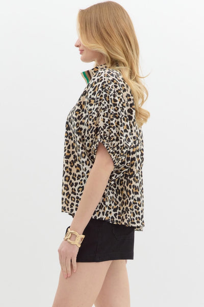 Coleen Animal Print Top