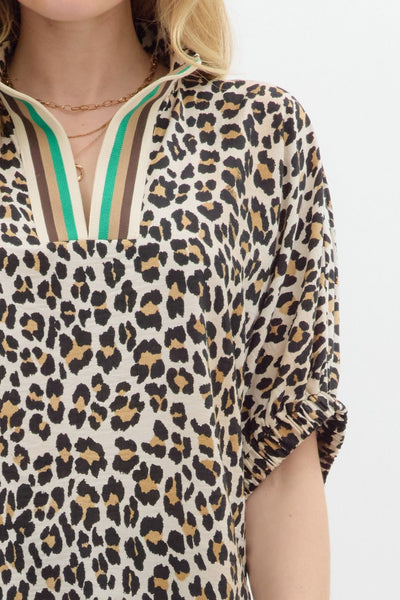 Coleen Animal Print Top