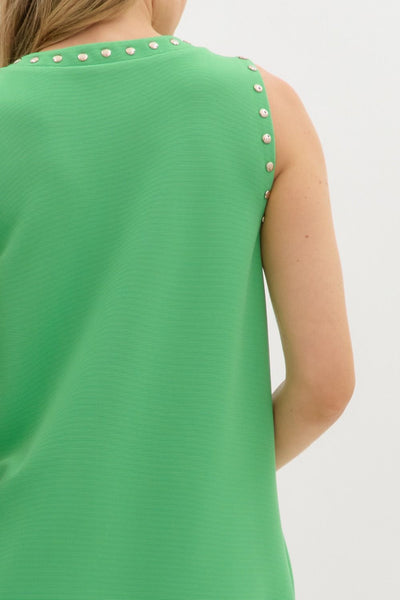 Liz V-neck Studded Dress G