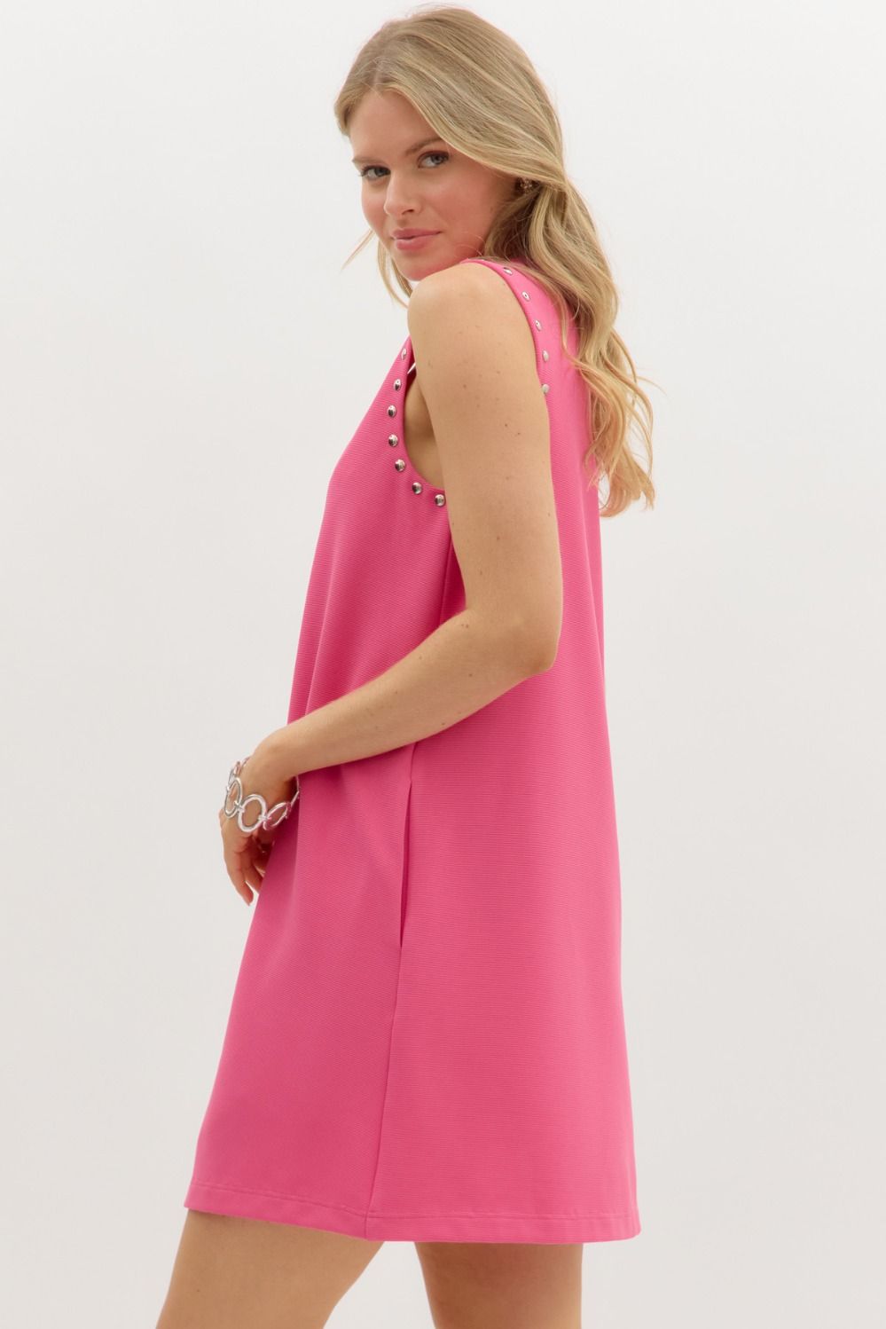 Liz V-neck Studded Dress