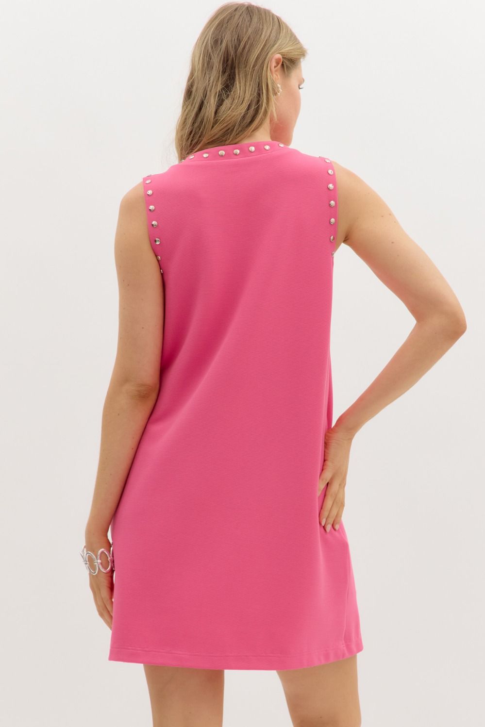 Liz V-neck Studded Dress