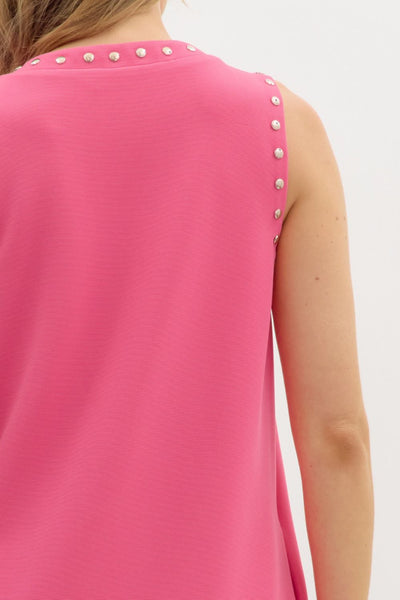 Liz V-neck Studded Dress