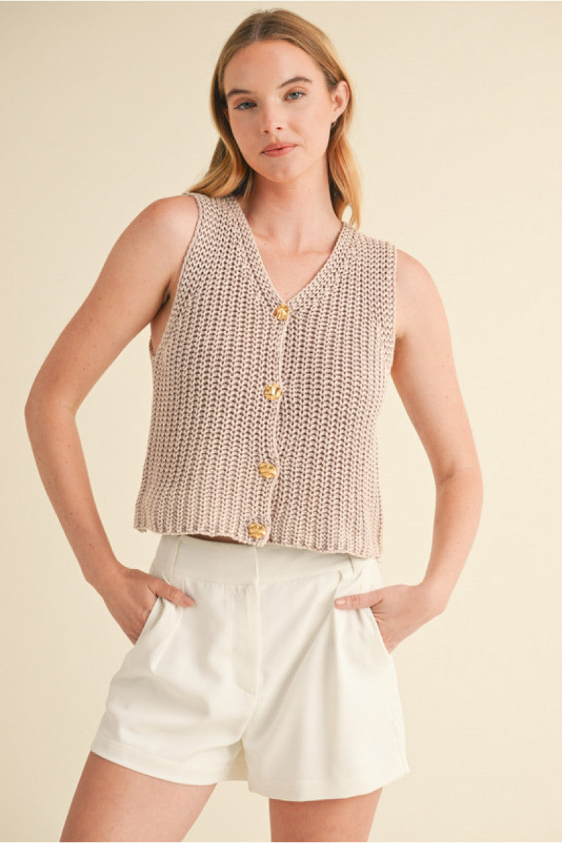 Annie Cropped Sweater Top