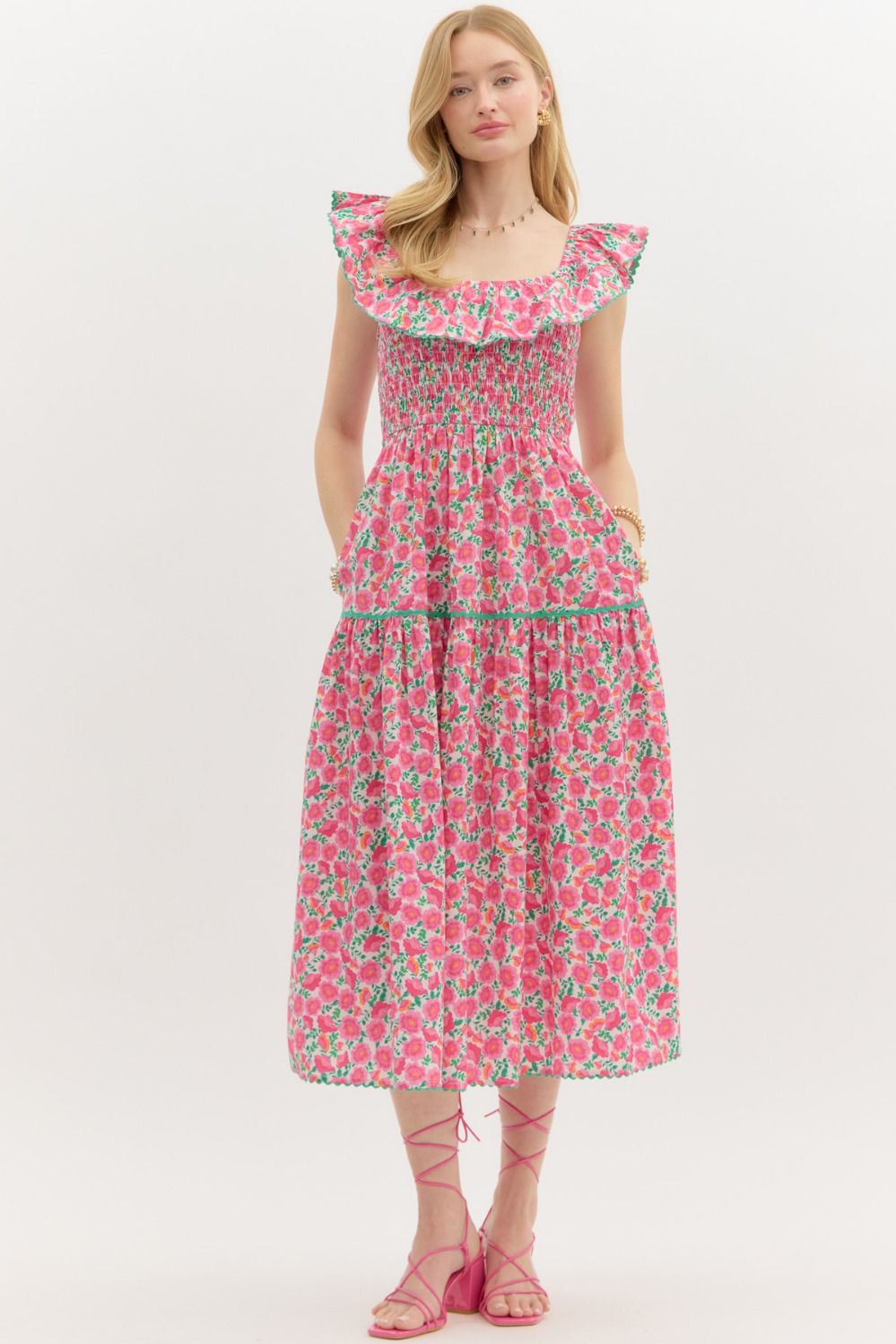 Destiny Floral Midi Dress
