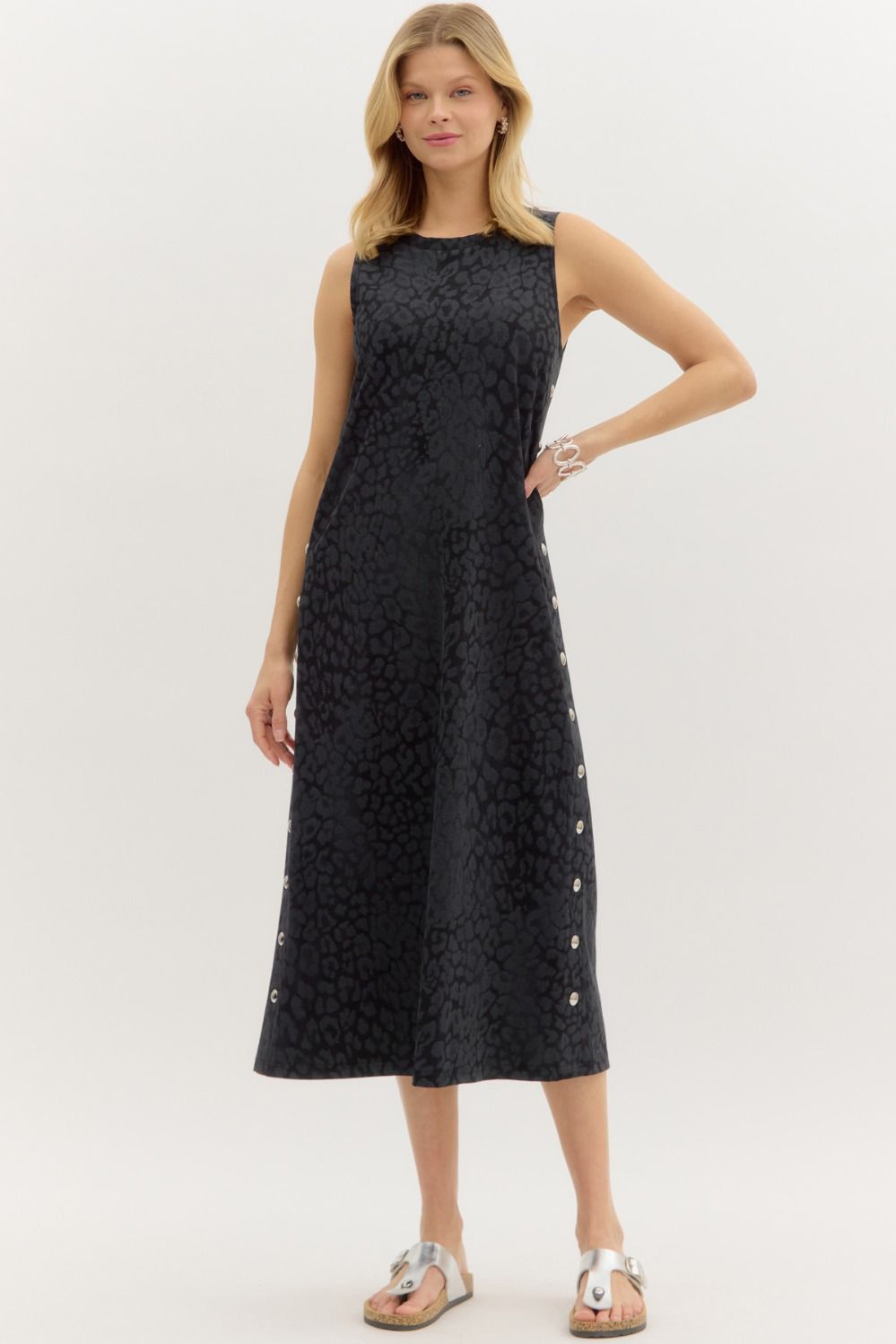 Millie Leopard Midi Dress