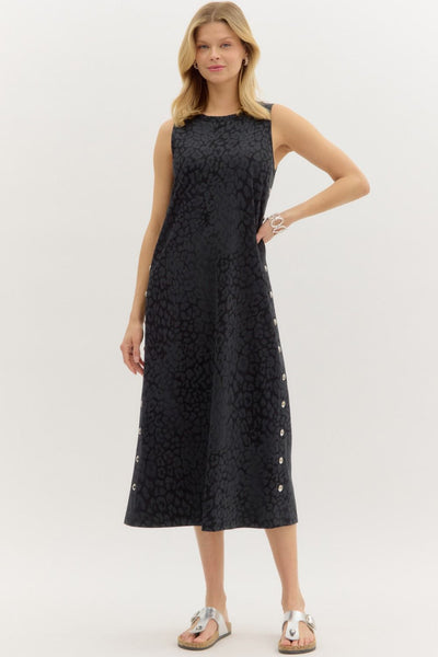 Millie Leopard Midi Dress