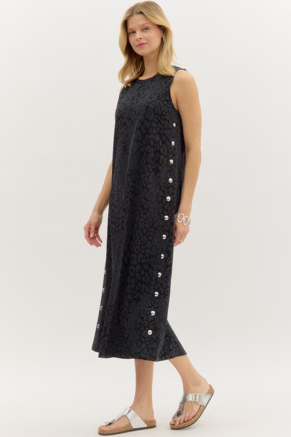 Millie Leopard Midi Dress