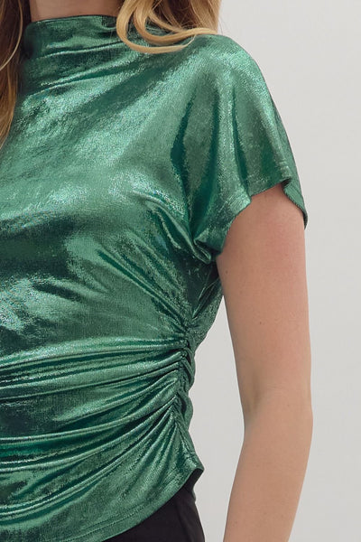 Michelle Metallic Top