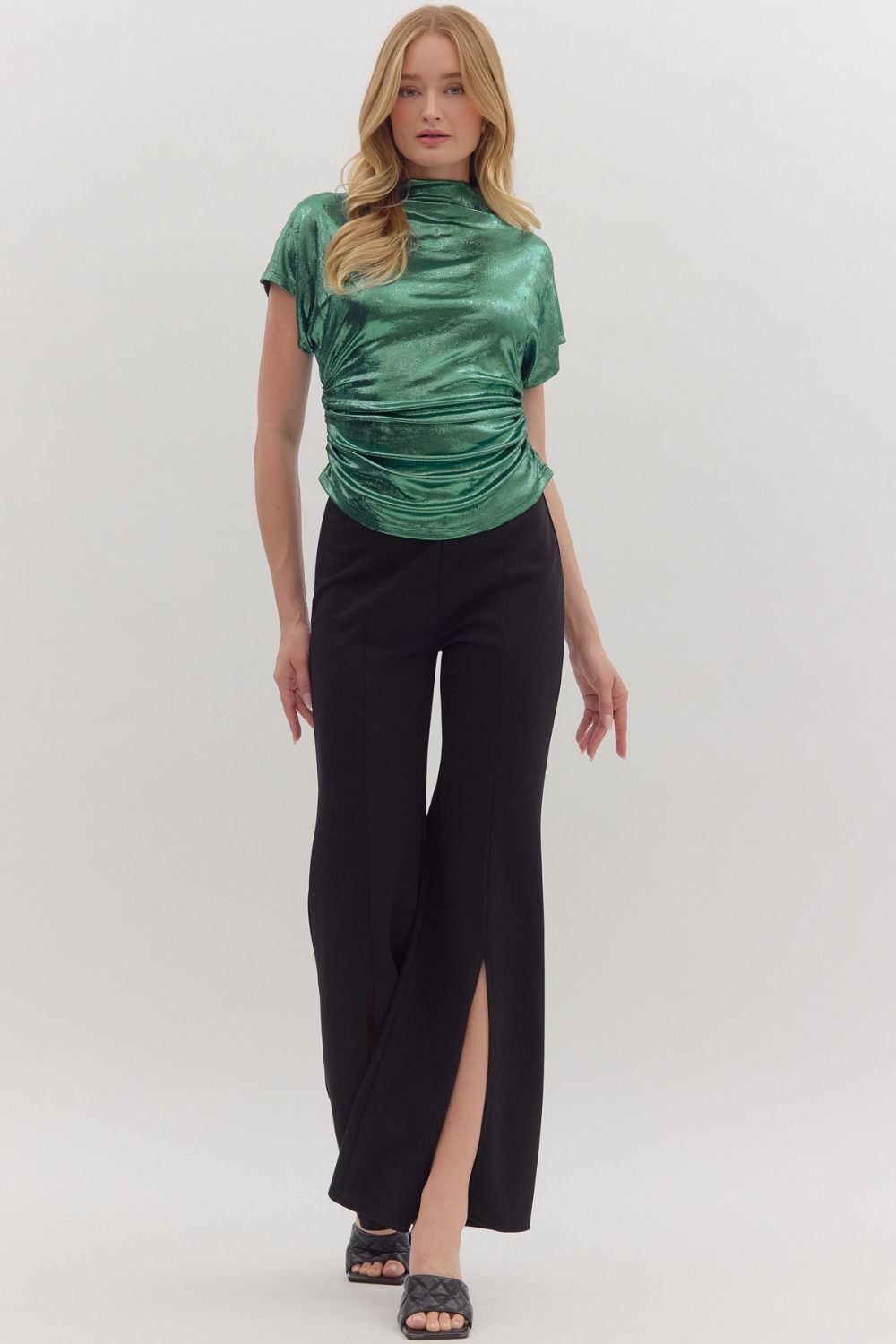 Michelle Metallic Top