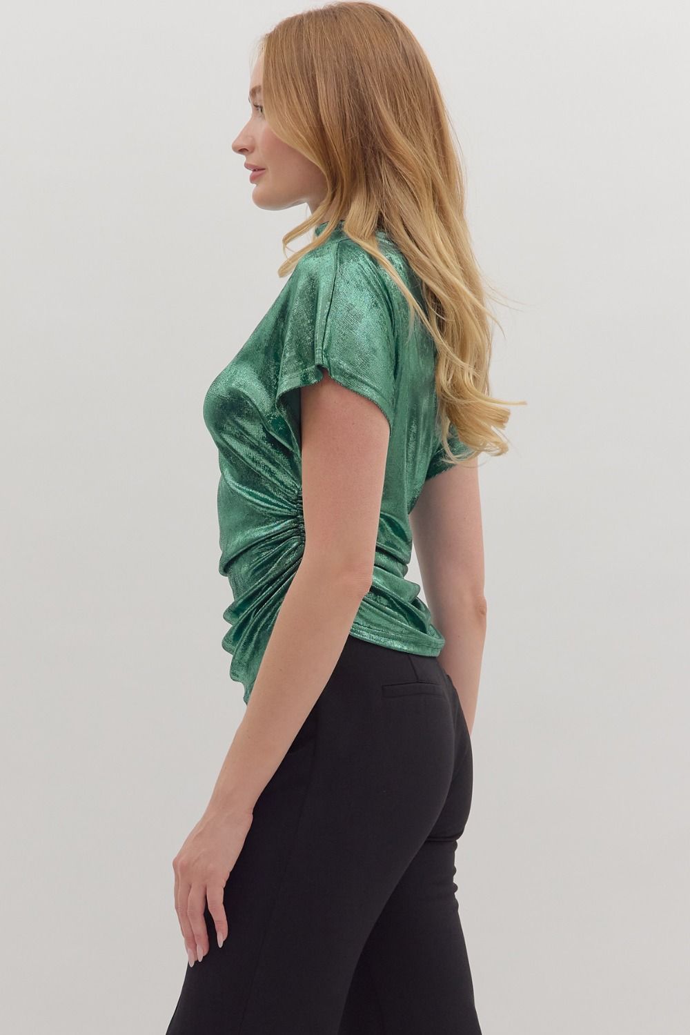 Michelle Metallic Top