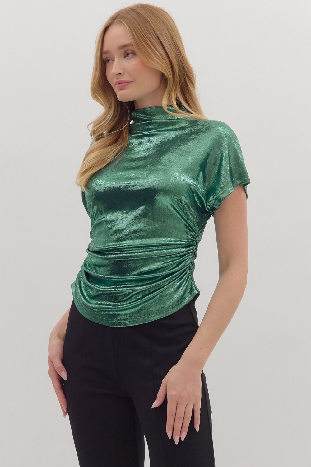 Michelle Metallic Top