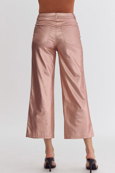 Rosie Metallic Cropped Pants