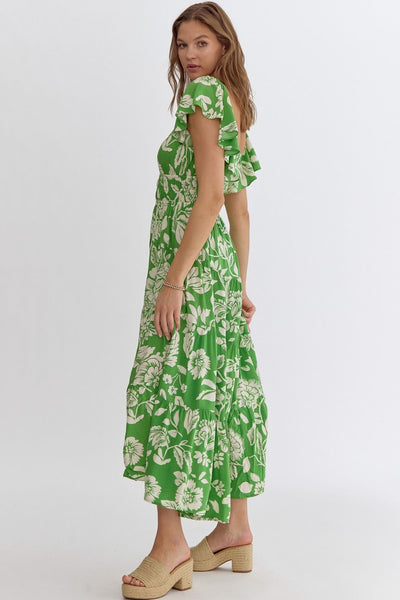 Delani Floral Midi Dress