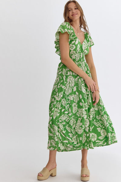 Delani Floral Midi Dress