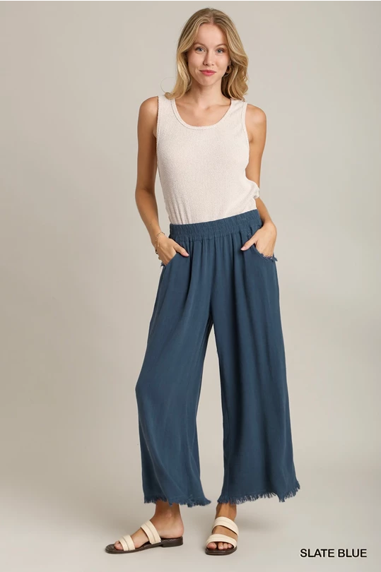 Rennie Frayed Linen Pants