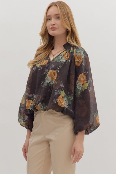 Honey Floral  Top