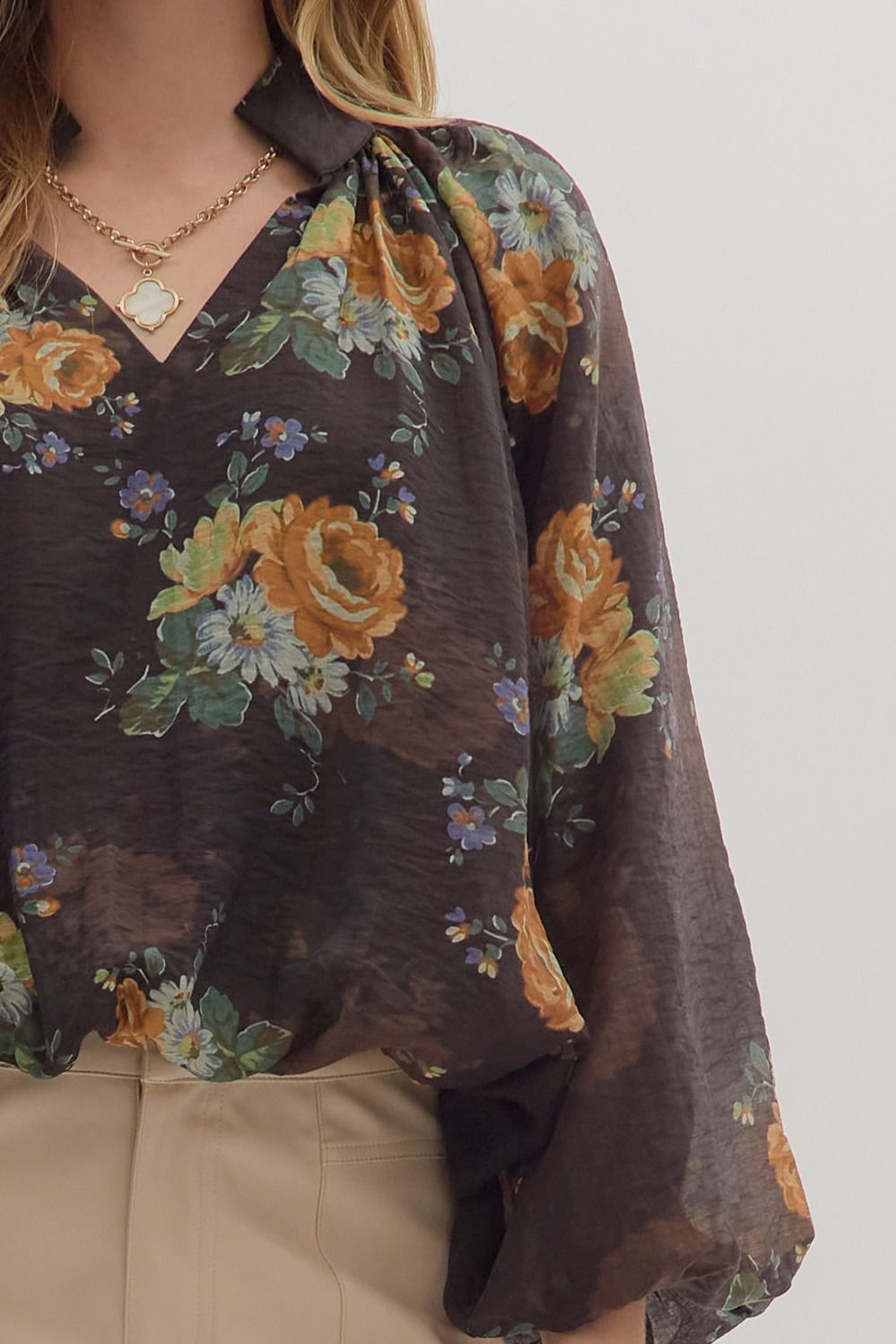 Honey Floral  Top