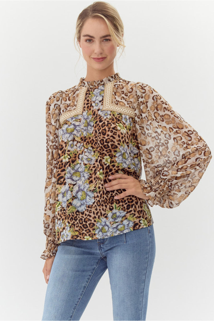 Amie Animal Print Blouse