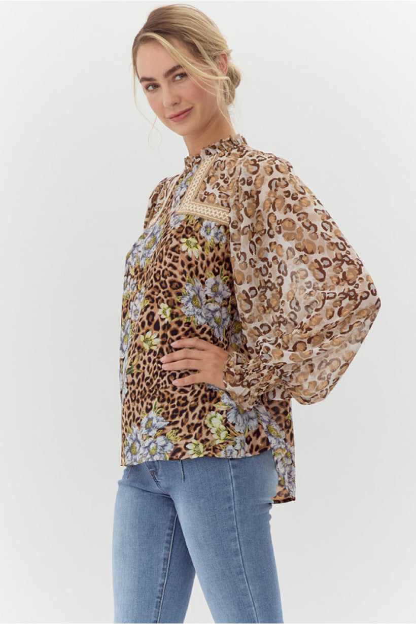 Amie Animal Print Blouse