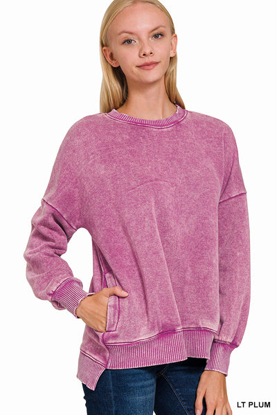 Nadia Mineral Washed Pullover