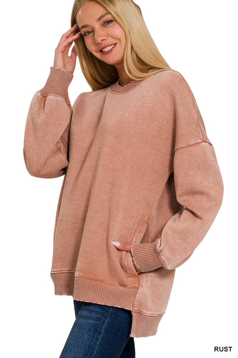 Nadia Mineral Washed Pullover