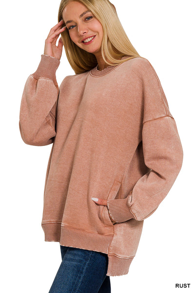 Nadia Mineral Washed Pullover