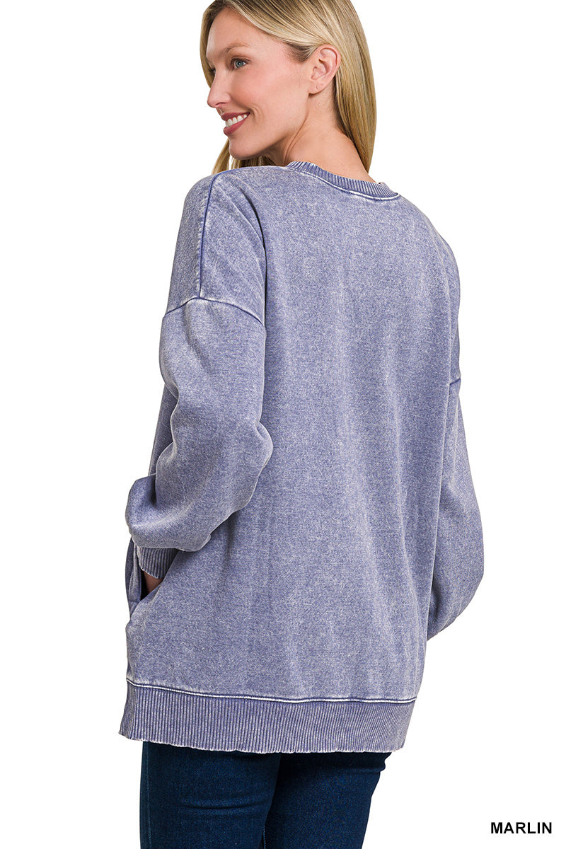 Nadia Mineral Washed Pullover