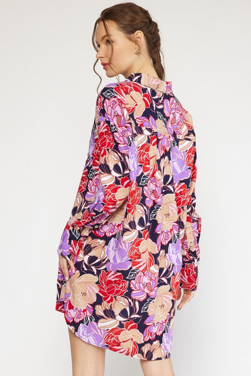 Missy Floral Shirt Dress