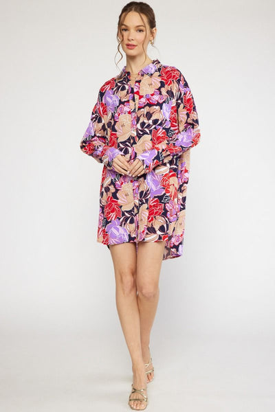 Missy Floral Shirt Dress