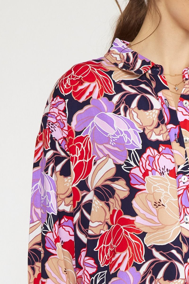 Missy Floral Shirt Dress