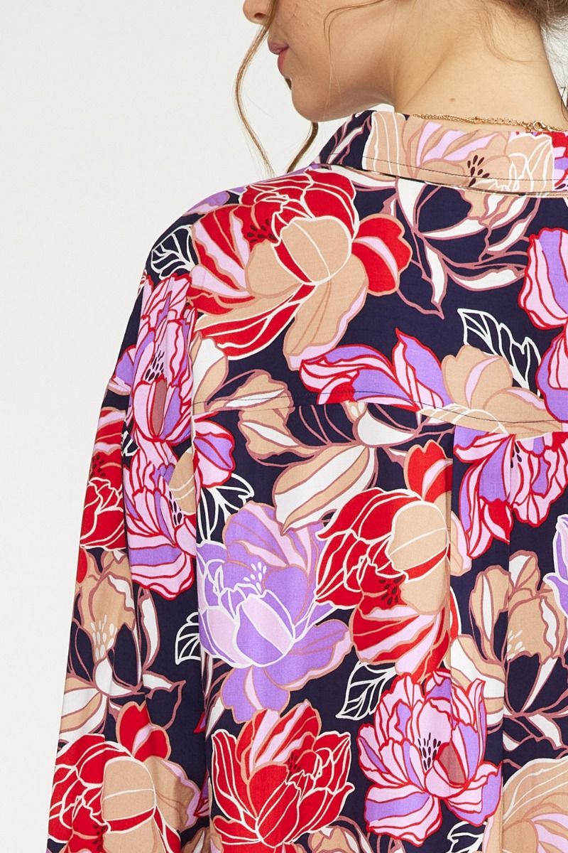 Missy Floral Shirt Dress
