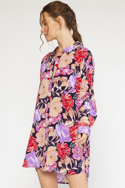 Missy Floral Shirt Dress
