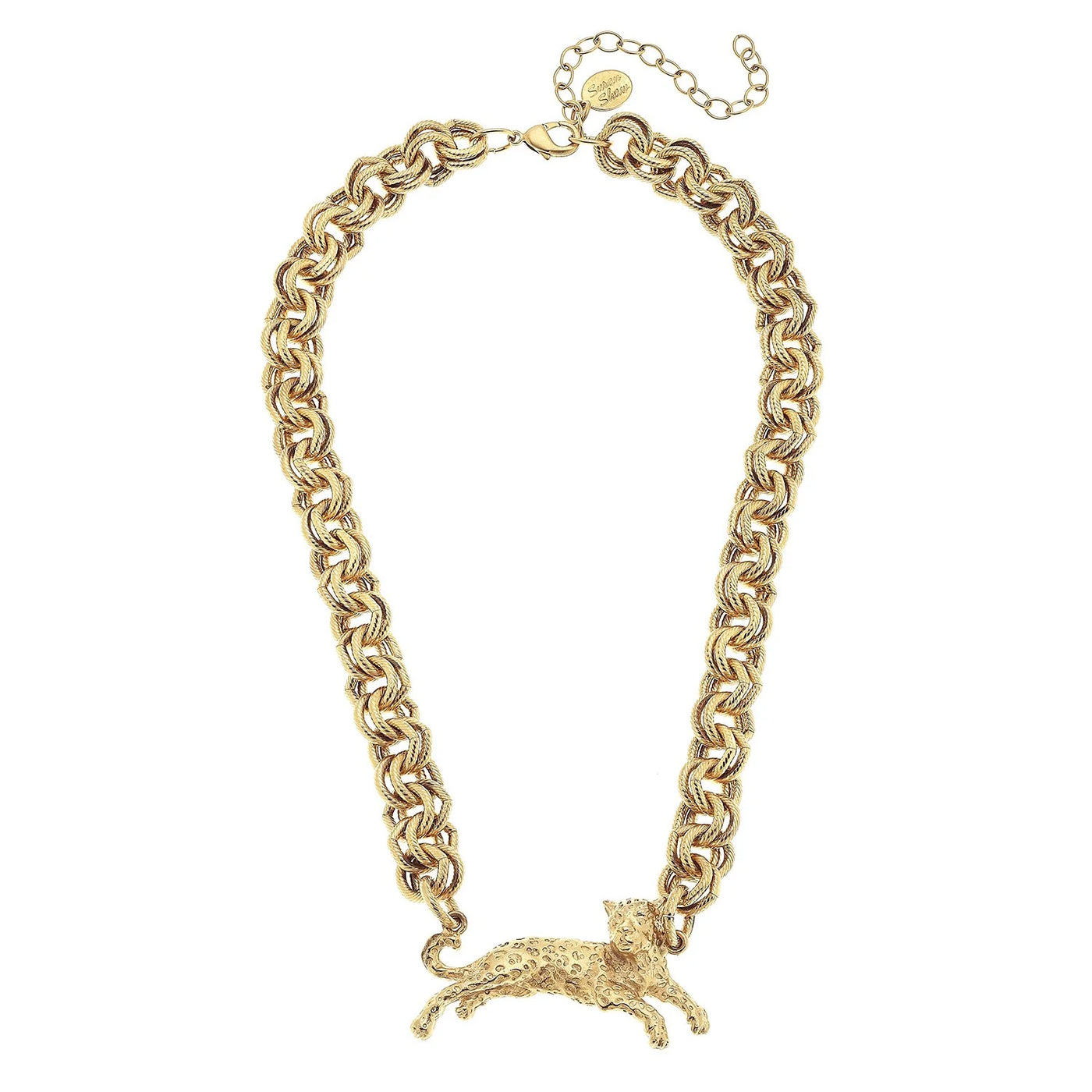 Gold Leopard Chain Necklace By Susan Shaw