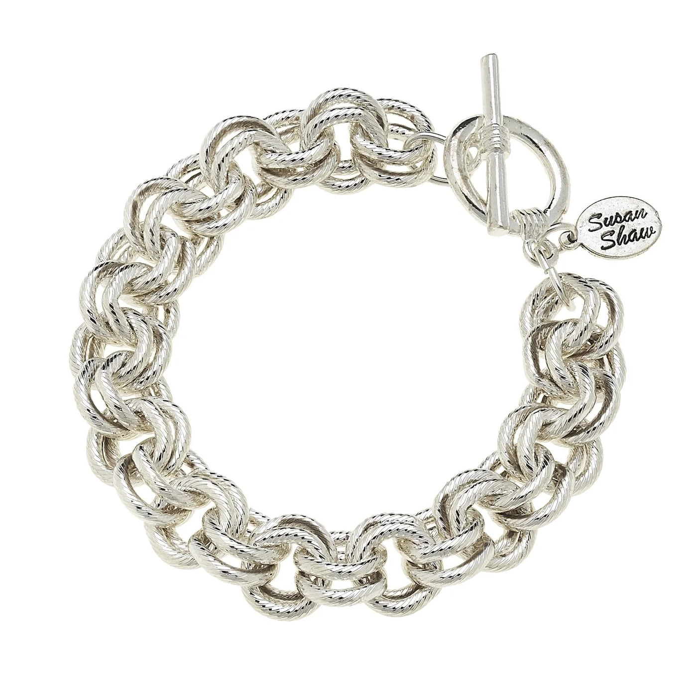 Silver Double Link Chain Bracelet by Susan Shaw